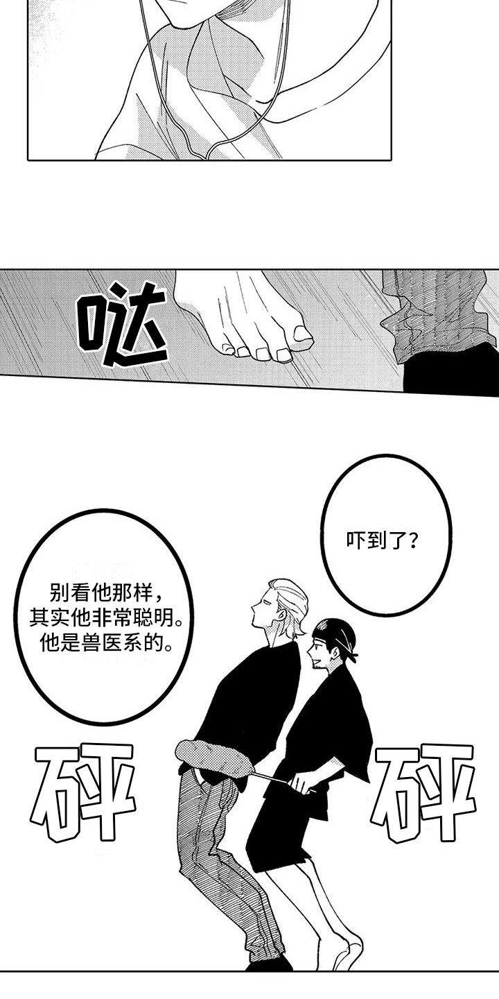 《狼害羞了》漫画最新章节第8章：吓到了免费下拉式在线观看章节第【3】张图片