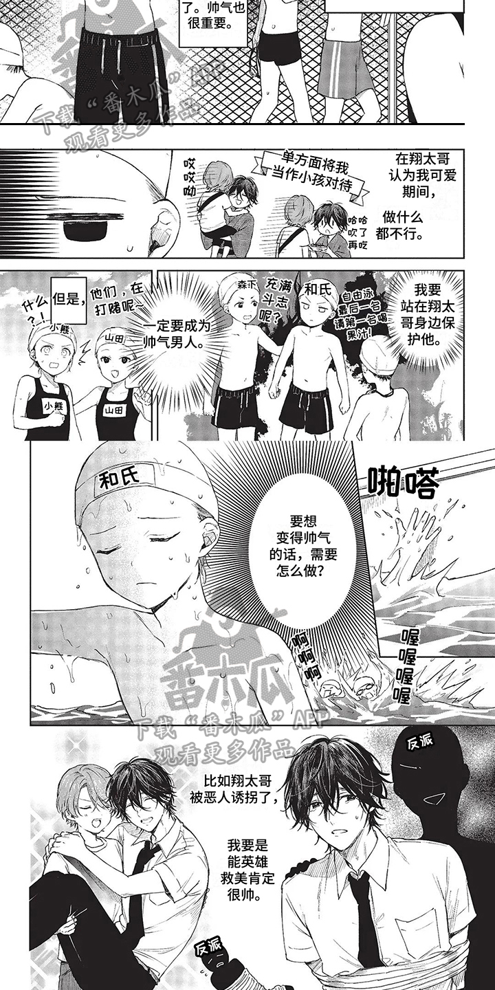 【温馨的兄弟俩】漫画-（第8章：帅气）章节漫画下拉式图片-第2张图片