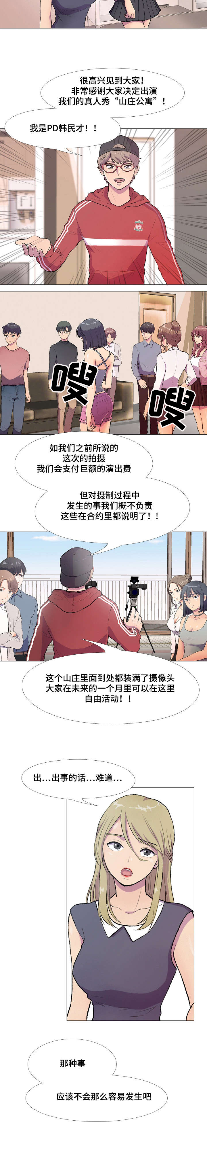 《播映游戏》漫画最新章节第1章山庄公寓免费下拉式在线观看章节第【13】张图片