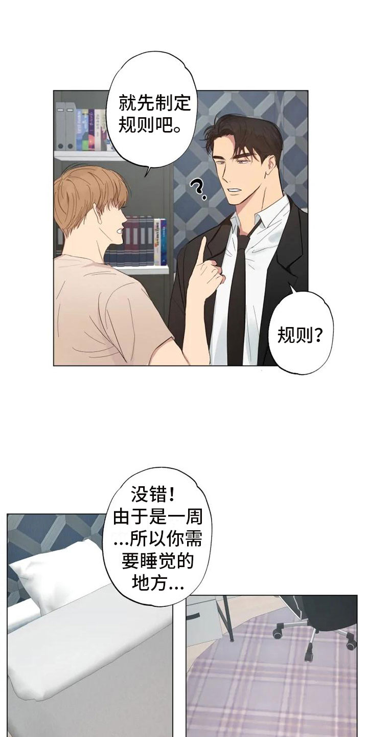 《雨中来客》漫画最新章节第3章同住一周免费下拉式在线观看章节第【12】张图片