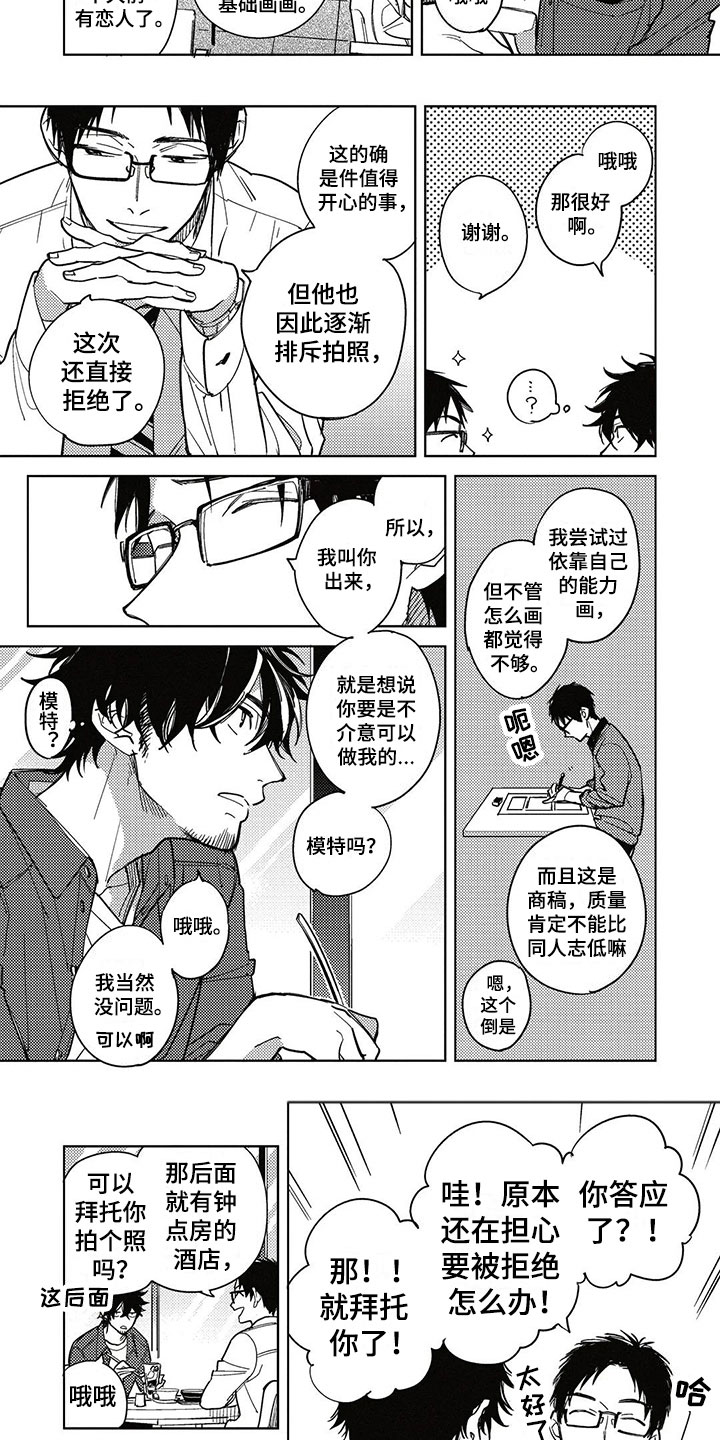 《呀这是漫画陷阱》漫画最新章节第2章漫画模特免费下拉式在线观看章节第【6】张图片